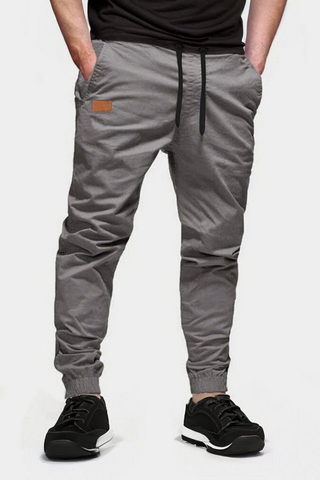 JMIERR Cargohose Herren Hose Chino Cargo Jogginghose S-XL (Chino) Elastikbund mit Tunnelzug, mit elastischem Bund von JMIERR