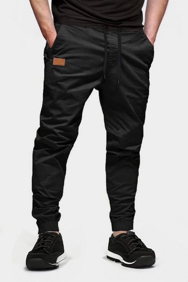 JMIERR Cargohose Herren Hose Chino Cargo Jogginghose S-XL (Chino) Elastikbund mit Tunnelzug, mit elastischem Bund von JMIERR