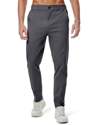 JMIERR Herren Baumwolle Cargohose 2025 Männer Casual Cargohose Emit Taschen Stretch Sweatpants Dunkelgrau, M von JMIERR