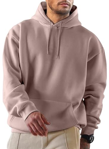 JMIERR Herren Hoodie mit Taschen Freizeit Baumwolle Sweatshirts 2024 Langarm Fallen Winter Kordelzug Kapuzenpullovers Rosa L JMIERR Herren Hoodie mit Taschen Freizeit Baumwolle Sweatshirts 2024 Langarm Fallen Winter Kordelzug Kapuzenpullovers Rosa L von JMIERR