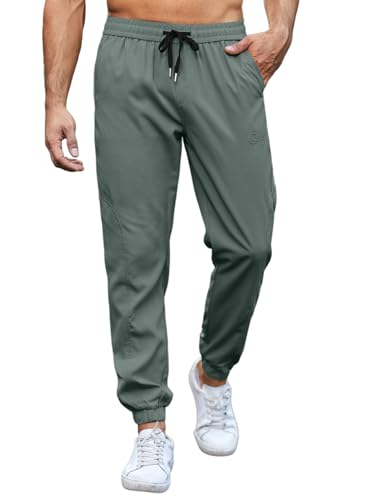 JMIERR Jogginghose Herren Cargohose Hose Männer Causal Sporthose Elastische Taille mit Kordelzug Sweatpants Herren mit Taschen (B Grau,S) von JMIERR