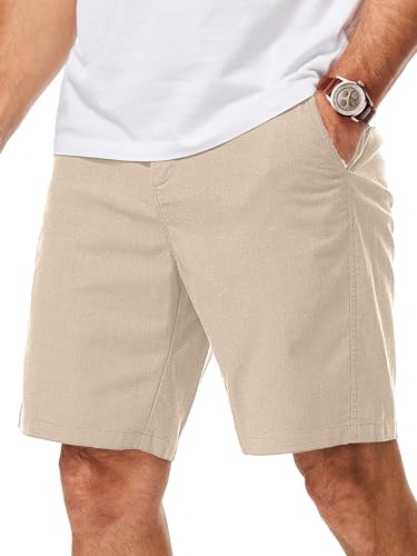 JMIERR Leinen Shorts Herren Baumwoll Jogginghose Herren Kurz Sommer Freizeitshorts mit Elastik Bund und Praktischen Taschen Braun 38 JMIERR Leinen Shorts Herren Baumwoll Jogginghose Herren Kurz Sommer Freizeitshorts mit Elastik Bund und Praktischen Taschen Braun 38 von JMIERR