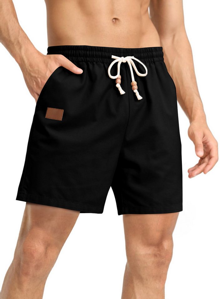 JMIERR Shorts Herren Casual Leinen Shorts - 2024 Sommer Baumwolle (Shorts) Elastikbund mit Tunnelzug von JMIERR