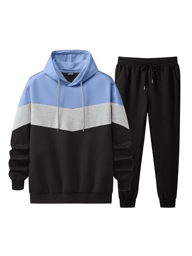 JMIERR Trainingsanzug Herren Langarm Jogging Anzug Sportanzug Tracksuits 2 Teiliges Lässiges Athletisches Jogging Himmelblau L JMIERR Trainingsanzug Herren Langarm Jogging Anzug Sportanzug Tracksuits 2 Teiliges Lässiges Athletisches Jogging Himmelblau L von JMIERR