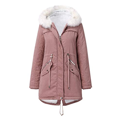 JMKEY Damen Warm Winter Dicke Fleece Parkas Jacke Wasserdicht Warm Lange Jacke Parka Mäntel, stil 1, 50 von JMKEY