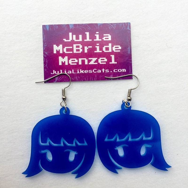 Anime Mädchen Blau Ohrringe von JMMStore