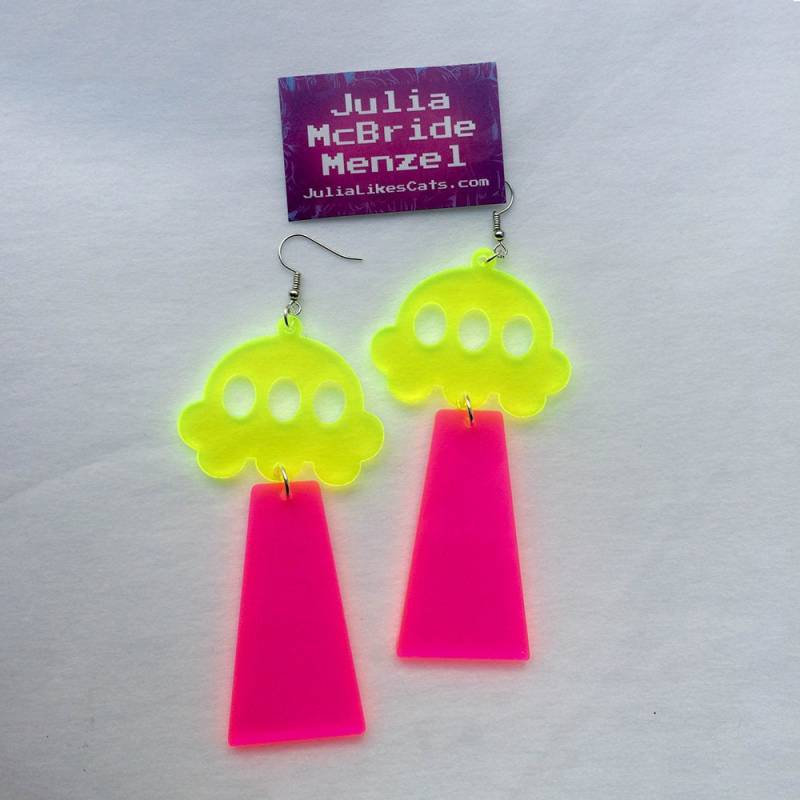 Florescent Alien Entführung Ohrringe von JMMStore