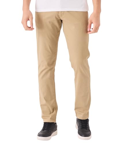 JMOJO Chinohose für Herren – Stretchhose für Herren, lässig, smart – Herren-Chinohose, schmale Passform, Twill-Stoff – flache Vorderseite, 5 Taschen, Hose für Herren, beige, Bundweite: 91 cm, JMOJO Chinohose für Herren – Stretchhose für Herren, lässig, smart – Herren-Chinohose, schmale Passform, Twill-Stoff – flache Vorderseite, 5 Taschen, Hose für Herren, beige, Bundweite: 91 cm, von JMOJO
