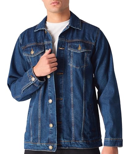 JMOJO - Western-Jeansjacke Herren | Klassische Trucker Jeansjacken für Herren | Lässige Oberbekleidung Herren Jacken Herren Jacken mit Tasche | Button-Down-Jeansjacken für Herren | Jeansjacken Herren von JMOJO