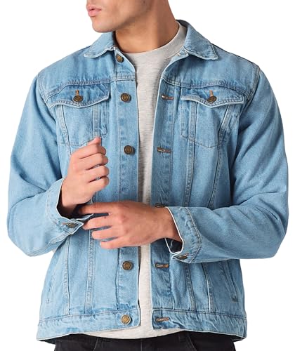 JMOJO - Western-Jeansjacke Herren | Klassische Trucker Jeansjacken für Herren | Lässige Oberbekleidung Herren Jacken Herren Jacken mit Tasche | Button-Down-Jeansjacken für Herren | Jeansjacken Herren von JMOJO