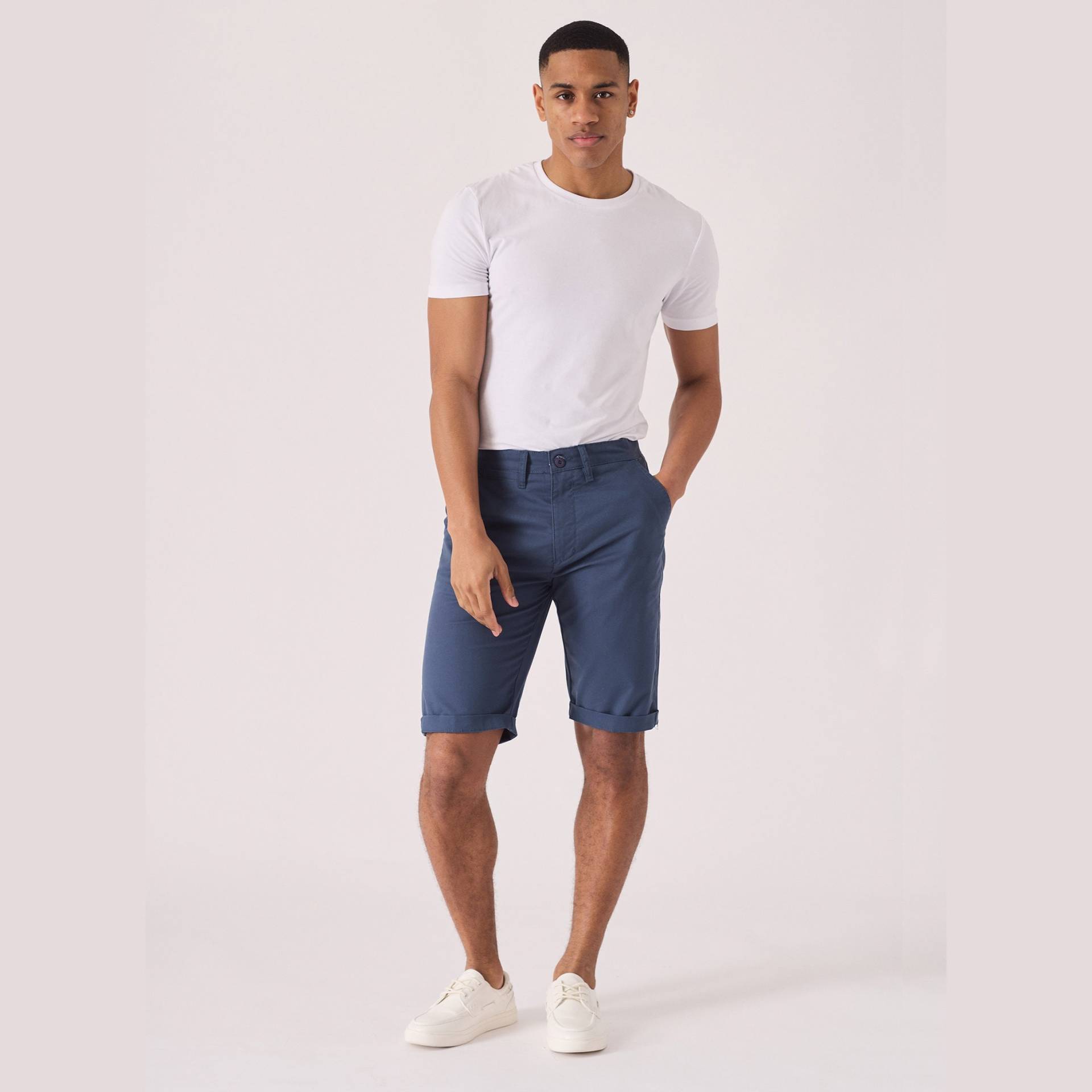 Herren Chino Shorts Slim Fit Stretch Marine | Casual Marineblaue Chinohose Für Männer Geschenk Ihn von JMOJOBoutique