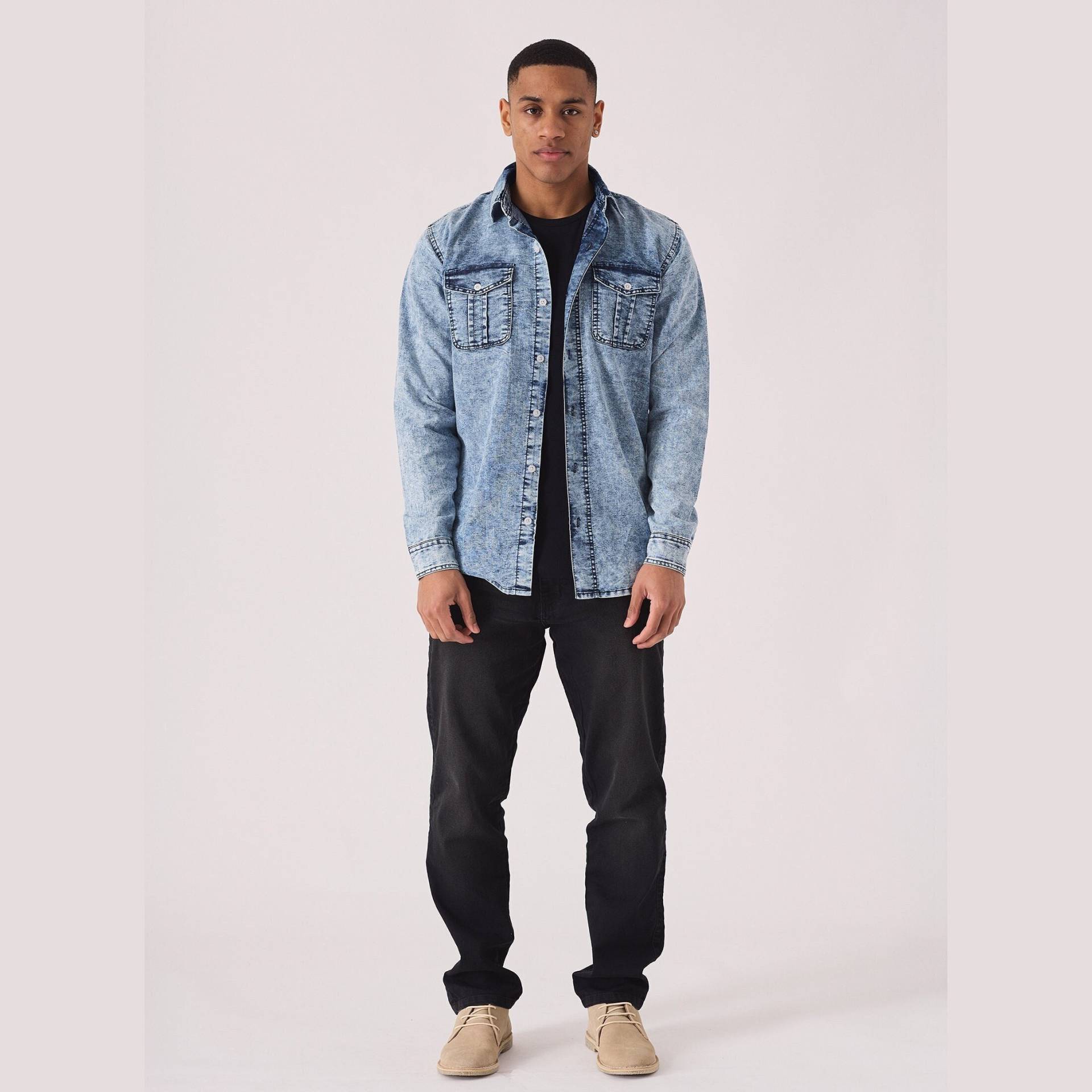 Herren Hemden Slim Fit Denim Blau Acid Wash | Sommer Shirts Geschenk Für Ihn Herren Hemden Slim Fit Denim Blau Acid Wash | Sommer Shirts Geschenk Für Ihn von JMOJOBoutique