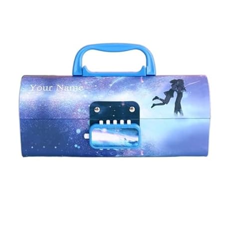 Federmäppchen Creative Pencil Box Multifunktional mit Code Lock Federmäppchen mit großer Kapazität for Jungen Mädchen Schule Schreibwaren tragbar (Color : C) von JMORCO