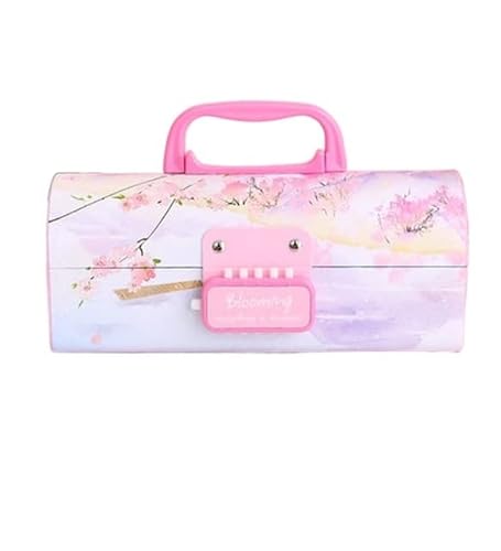 Federmäppchen Creative Pencil Box Multifunktional mit Code Lock Federmäppchen mit großer Kapazität for Jungen Mädchen Schule Schreibwaren tragbar (Color : E) von JMORCO