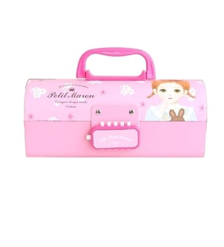 Federmäppchen Creative Pencil Box Multifunktional mit Code Lock Federmäppchen mit großer Kapazität for Jungen Mädchen Schule Schreibwaren tragbar (Color : G) von JMORCO