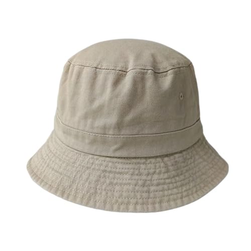 Fischer Hut Big Head Fischerhut in Übergröße for Herren, reine Baumwolle, Fischerhut for Herren und Damen, 59 cm, 60 cm, 62 cm, 63 cm, Sonnenhut(Khaki,XXL 61-63cm) von JMORCO