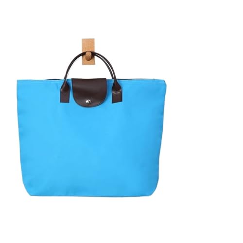 JMORCO Reisetasche Wasserdichte Strandtasche Damen Nylon Handtasche Frauen Tragetaschen Große Kapazität Handtasche Oxford Casual Reise Umhängetaschen (Color : Blue) von JMORCO