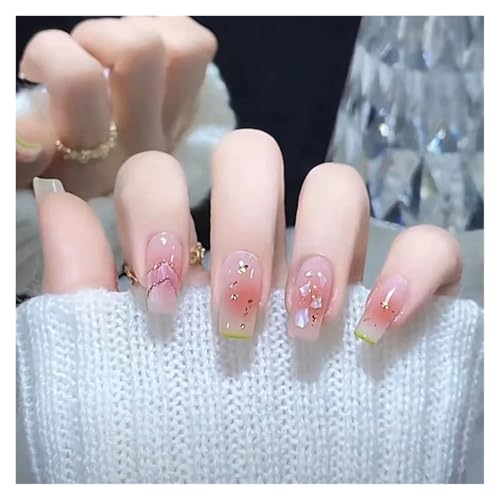 Nägel Zum Aufkleben 24Pcs Shiny Press on Fake Nails Dark Pink Square Short Gel Cover False Fingernails Manicure Art Tips for Women and Girl(Color25) von JMORCO