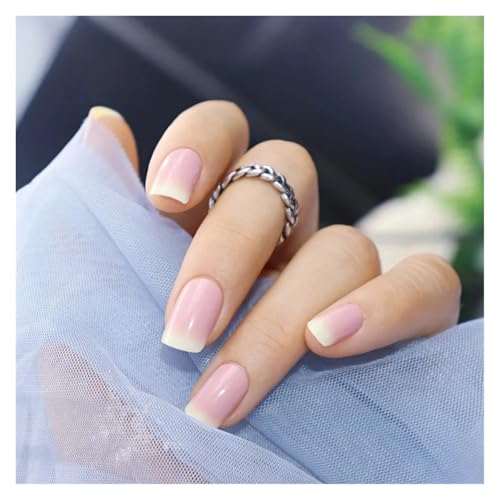 Nägel Zum Aufkleben 24Pcs Shiny Press on Fake Nails Dark Pink Square Short Gel Cover False Fingernails Manicure Art Tips for Women and Girl(Color27) von JMORCO