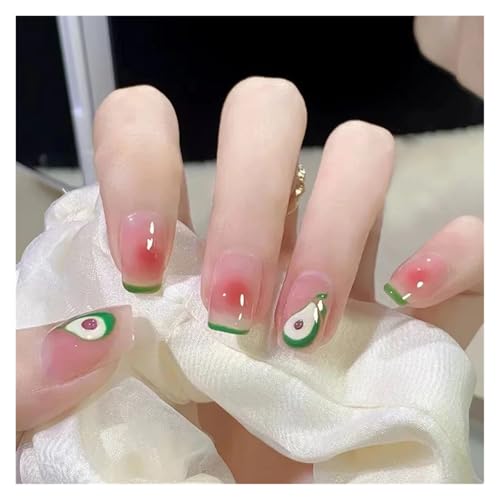 Nägel Zum Aufkleben 24Pcs Shiny Press on Fake Nails Dark Pink Square Short Gel Cover False Fingernails Manicure Art Tips for Women and Girl(Color7) von JMORCO