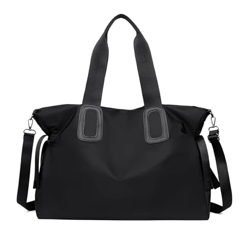 Reisetasche Frauen Reisetasche Große Kapazität Tragetaschen for Frauen Schulter Tasche Multi-Funktion Casual Handtasche Umhängetaschen Reisetaschen (Color : Black) von JMORCO