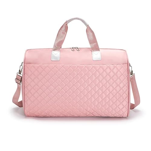 Reisetasche Reisetasche Damen Umhängetasche Große Kapazität Handtaschen Herren Sporttasche Lässige Umhängetasche Mode Gepäcktasche Reisetaschen (Color : Pink) von JMORCO