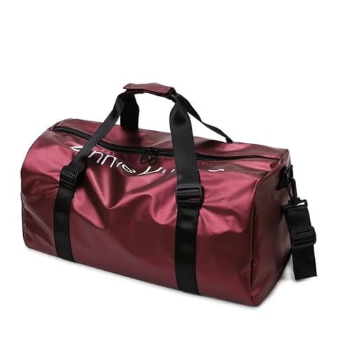 Sporttasche Herren Men's Travel Bags Fitness Sport Bags Short-Distance Dry and Wet Separation Training Hand Luggage Women's Storage Bag(Wine Red) von JMORCO