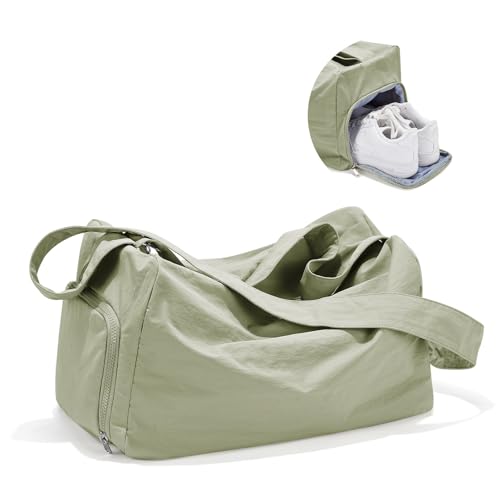 Sporttasche Herren Sports Fitness Bag Female Wet and Dry Separation Training Swimming Bag Large Capacity Lightweight Short-Distance Travel Bag(Green) von JMORCO