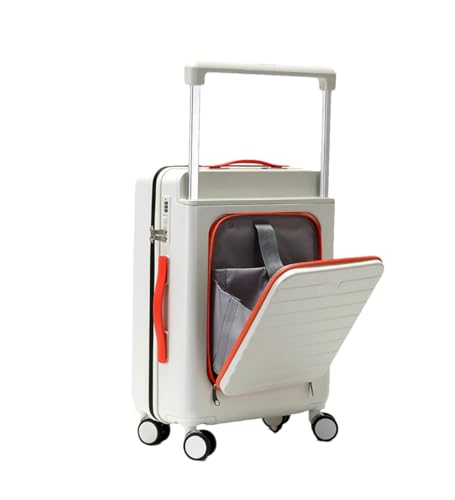 JMOZHCD Breiter Trolley-Koffer, Business-Koffer für Herren, mit Reißverschluss, Aluminiumrahmen, Handgepäck, Damen-Koffer mit Zahlenschloss, Aluminium, 61 cm (Zipper 20) von JMOZHCD