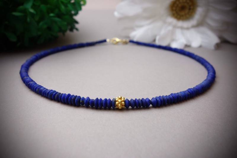 Collier ‚Claudine', Halskette, Unikat, Lapislazuli, Ornament, 925 Sterling Silber Collier ‚Claudine', Halskette, Unikat, Lapislazuli, Ornament, 925 Sterling Silber von JMSchmuckDesign