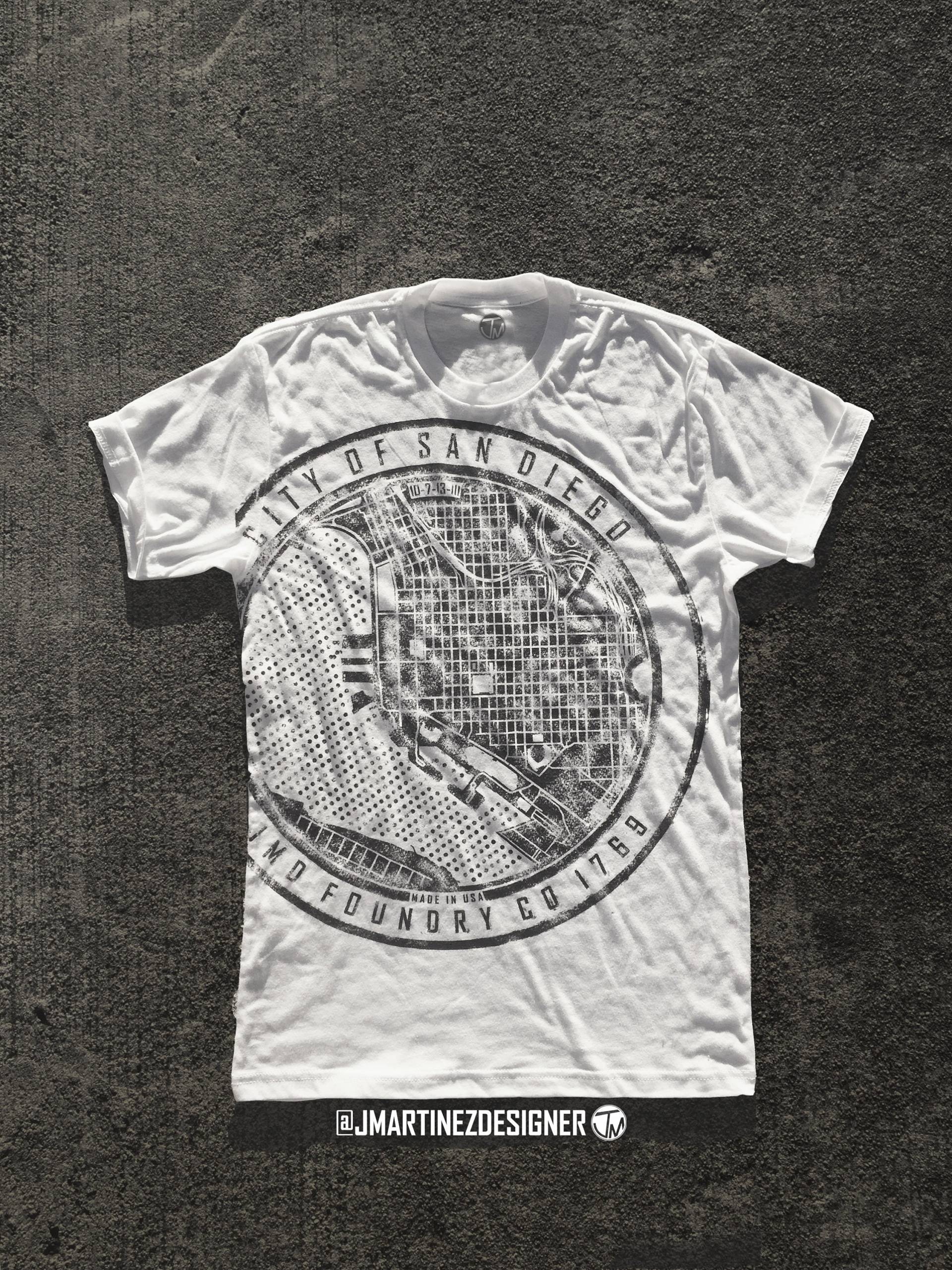 San Diego Karte Dienstprogramm Abdeckung T Shirt von JMartinezDesigner