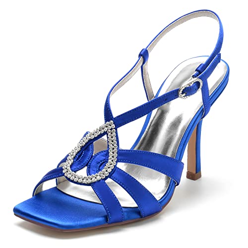 Damen Offener Zeh Sommer Sandalen Kreuz Riemchen Stöckel Absatz Partei Abendschuhe Hochzeitsschuhe,Blau,38 EU Damen Offener Zeh Sommer Sandalen Kreuz Riemchen Stöckel Absatz Partei Abendschuhe Hochzeitsschuhe,Blau,38 EU von JMdfcqer