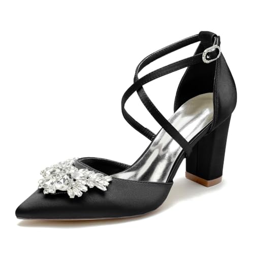 JMdfcqer Brautschuhe Damen Kreuz Riemchen Blockabsatz Pumpen Partei Abendschuhe mit Strass,Schwarz,39 EU JMdfcqer Brautschuhe Damen Kreuz Riemchen Blockabsatz Pumpen Partei Abendschuhe mit Strass,Schwarz,39 EU von JMdfcqer