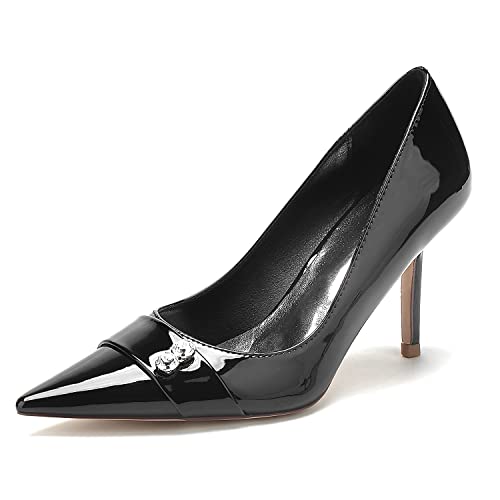 JMdfcqer Brautschuhe Damenschuhe Lackleder Spitzschuh Klassische Pfennigabsatz Absatzschuhe mit Strass,Schwarz,38 EU JMdfcqer Brautschuhe Damenschuhe Lackleder Spitzschuh Klassische Pfennigabsatz Absatzschuhe mit Strass,Schwarz,38 EU von JMdfcqer