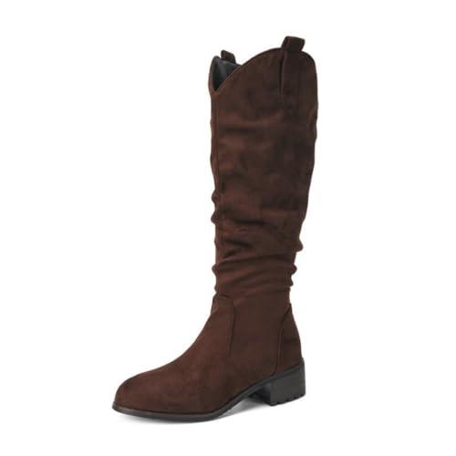 JMdfcqer Damen Kunstfell Wildleder Freizeitstiefel Kniehohe Stiefel Niedriger Absatz Reitstiefel Comfort Winterschuhe,Braun,36 EU JMdfcqer Damen Kunstfell Wildleder Freizeitstiefel Kniehohe Stiefel Niedriger Absatz Reitstiefel Comfort Winterschuhe,Braun,36 EU von JMdfcqer