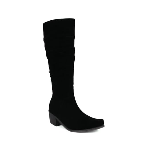 JMdfcqer Damen Wildleder Kniehohe Stiefel Freizeitstiefel Stämmiger Absatz Comfort Winterschuhe,Schwarz,45 EU JMdfcqer Damen Wildleder Kniehohe Stiefel Freizeitstiefel Stämmiger Absatz Comfort Winterschuhe,Schwarz,45 EU von JMdfcqer