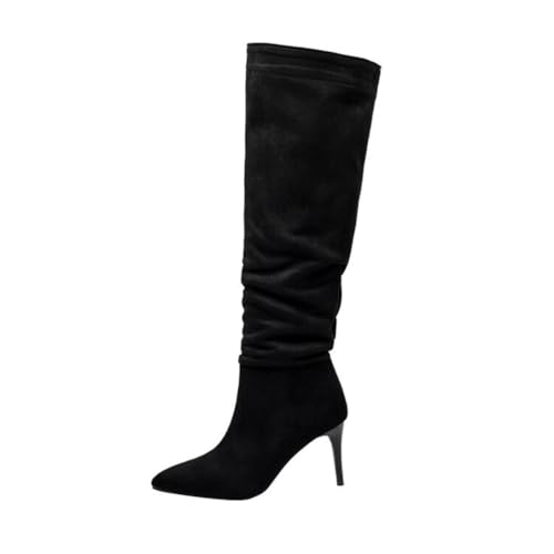 JMdfcqer Damen mit Absatz Elegant Wildleder Halbstiefel Spitze Zehen Stiefel Bequemer Schlupfschuhe Winterstiefel,Schwarz,37 EU JMdfcqer Damen mit Absatz Elegant Wildleder Halbstiefel Spitze Zehen Stiefel Bequemer Schlupfschuhe Winterstiefel,Schwarz,37 EU von JMdfcqer