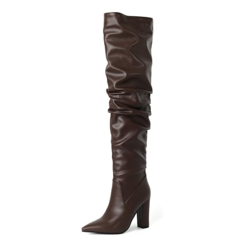JMdfcqer Damenstiefel Langschaft Overknee Stiefel Spitze Zehen Höhen Blockabsatz Lange Schlauchstiefel Winterschuhe,Braun,37 EU JMdfcqer Damenstiefel Langschaft Overknee Stiefel Spitze Zehen Höhen Blockabsatz Lange Schlauchstiefel Winterschuhe,Braun,37 EU von JMdfcqer