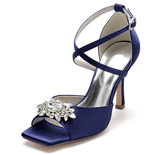 JMdfcqer Elfenbein Hochzeitsschuhe Damen Peep Zehen Kreuz Riemchen Stöckel Absatz Partei Abendschuhe mit Strass,Marine,38 EU JMdfcqer Elfenbein Hochzeitsschuhe Damen Peep Zehen Kreuz Riemchen Stöckel Absatz Partei Abendschuhe mit Strass,Marine,38 EU von JMdfcqer