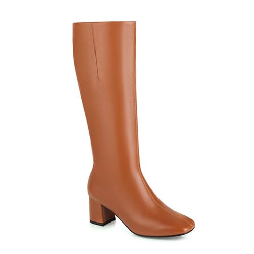 JMdfcqer Winterschuhe Damen Kniehohe Stiefel Mit Blockabsatz Und Reißverschluss Reitstiefel,Braun,39 EU JMdfcqer Winterschuhe Damen Kniehohe Stiefel Mit Blockabsatz Und Reißverschluss Reitstiefel,Braun,39 EU von JMdfcqer