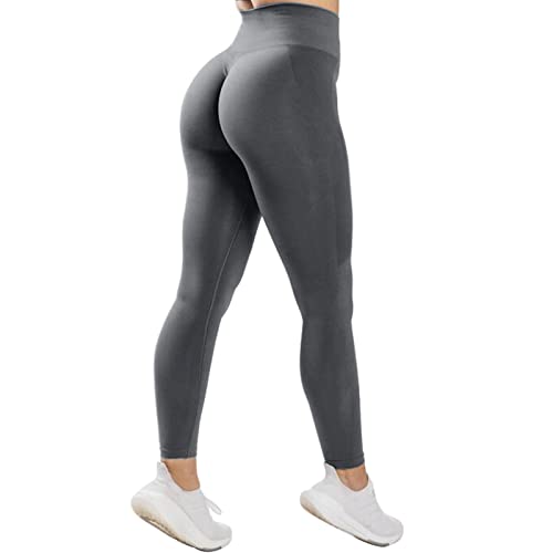 JN JANPRINT Damen Hohe Taille Sport Leggings Blickdicht Scrunch Butt Sporthose Slim Fit Yogahose mit BauchkontrolleNahtlose Push Up Booty Leggins Hose Laufhose Tight für zum Fitness Laufen Radfahren von JN JANPRINT