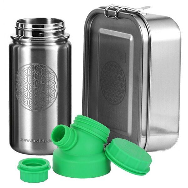 JN JuNiki's Einschulungs-Set "Blume des Lebens": Lunchbox + isolierte Edelstahltrinkflasche JN JuNiki's Einschulungs-Set "Blume des Lebens": Lunchbox + isolierte Edelstahltrinkflasche von JN JuNiki's