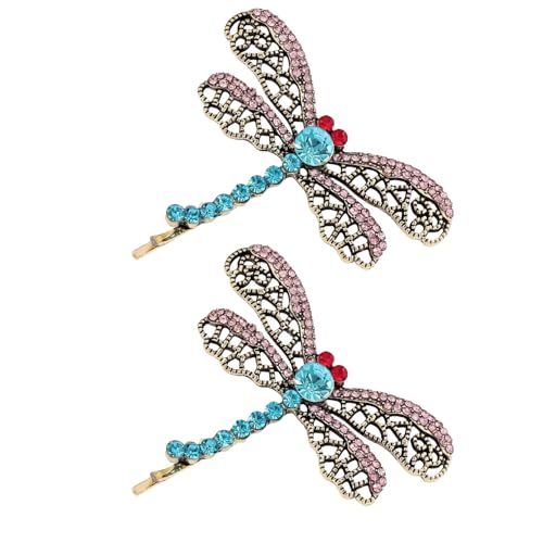 JNAWA 2 Stück Ghost Mom Haarspange Niedlich Kristall Tier Clips Strass Libelle Haarspange Mode Strass Brosche Haarschmuck für Damen und Mädchen von JNAWA