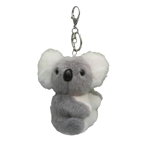 JNAWA Koala-Schlüsselanhänger aus Plüsch, Grau, für Damen, niedliches Tier-Charm-Zubehör für Tasche, Autoschlüssel, Handtasche, mehrfarbig, 1 JNAWA Koala-Schlüsselanhänger aus Plüsch, Grau, für Damen, niedliches Tier-Charm-Zubehör für Tasche, Autoschlüssel, Handtasche, mehrfarbig, 1 von JNAWA