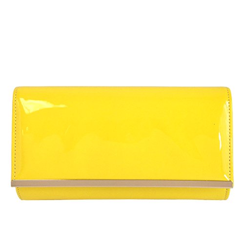 JNB Clutch aus Lackleder, glänzend, Candy von JNB