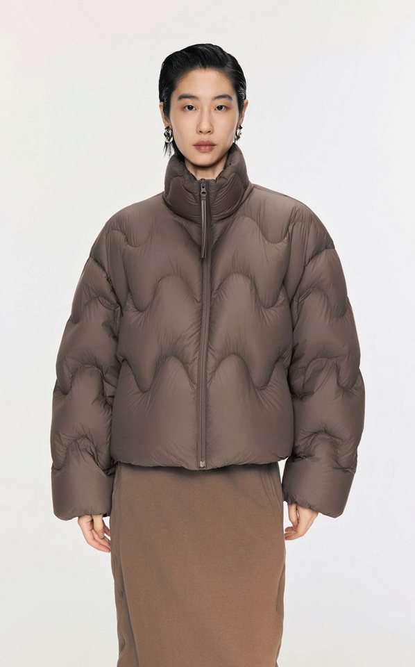 JNBY Daunenjacke Damen Boxy Daunenjacke mit Wellen-Steppung in Braun von JNBY