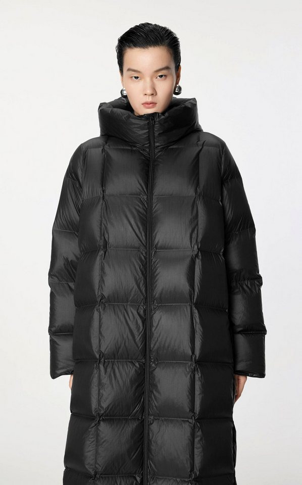 JNBY Daunenmantel Damen klassischer Daunenmantel mit Taschen, Kapuze und Kachel Steppung von JNBY