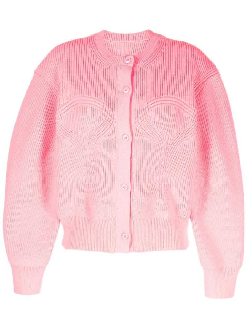 JNBY Gerippter Cardigan - Rosa von JNBY