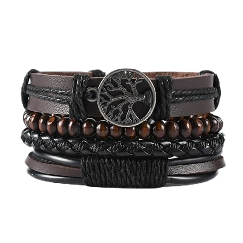 JNCGESW Schmuck Damen Handgewebtes Armband Herren Lederarmband Armband Handaccessoires (RH133-1) von JNCGESW