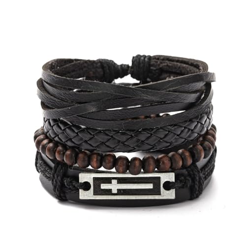 JNCGESW Schmuck Damen Handgewebtes Armband Herren Lederarmband Armband Handaccessoires (RH133-14) von JNCGESW